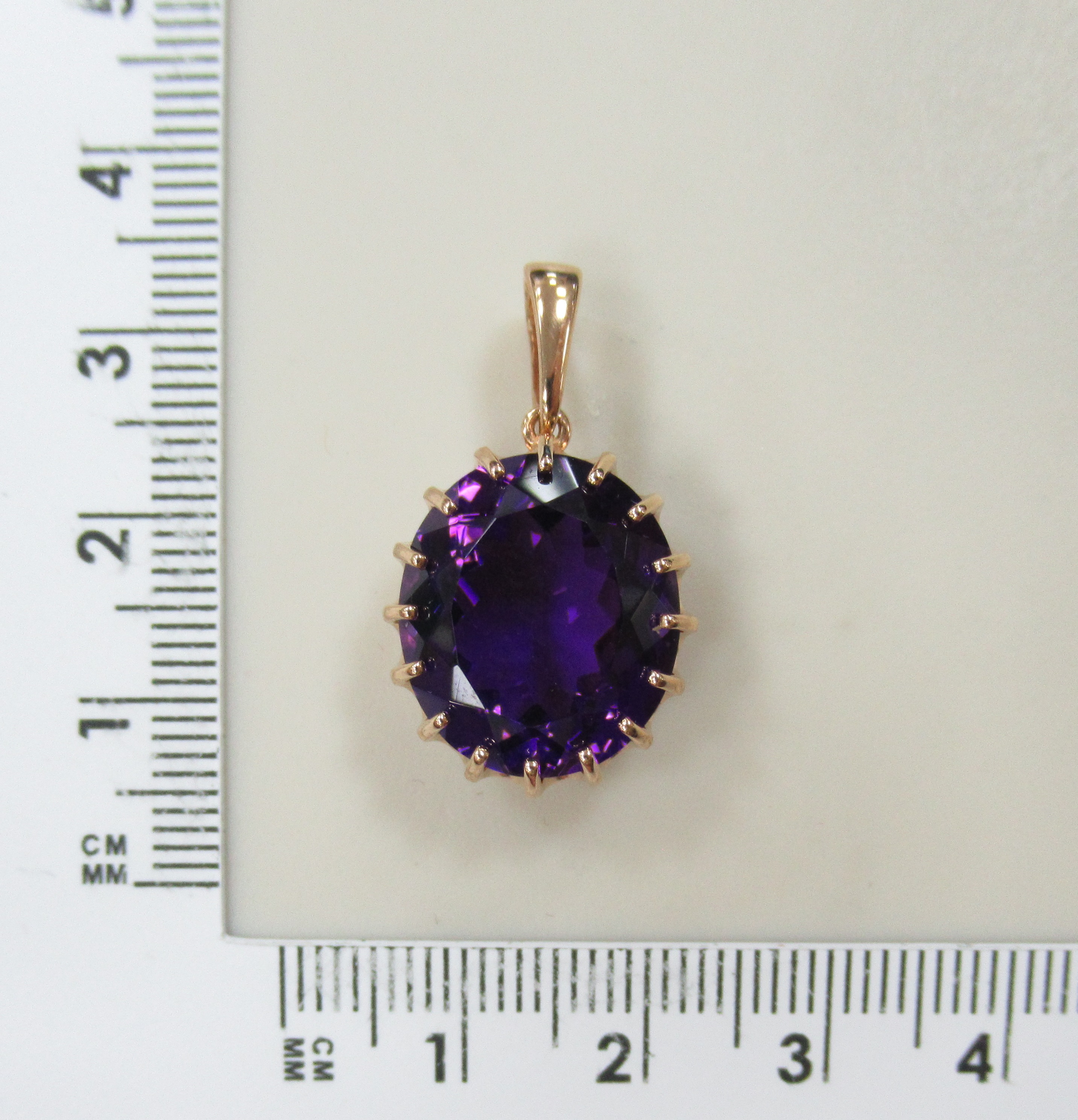 Серебряная подвеска с аметистом